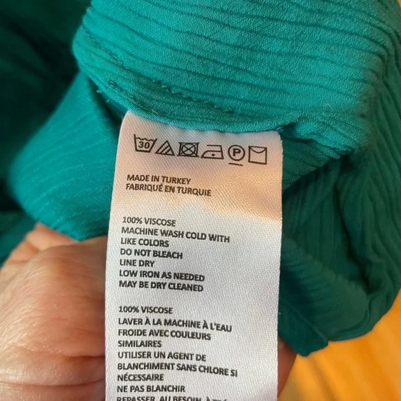 Anthropologie Smocked Maeve Dress-Teal - Picture 6 of 7